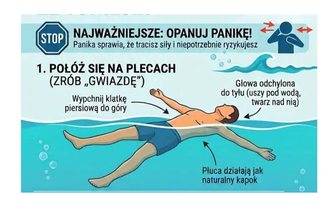 Zalecenia dla bezpiecznego przebywania w wodzie