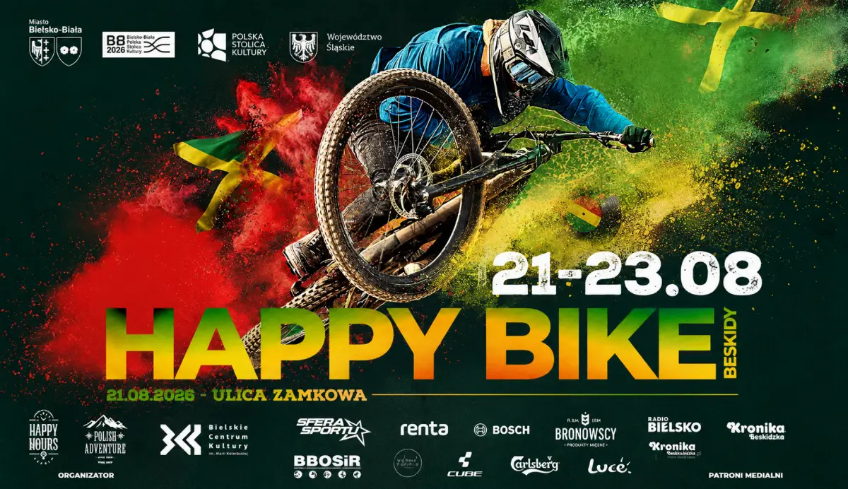 Happy Bike Beskidy 2026 – trzy dni rowerowych i muzycznych atrakcji w Bielsku-Białej