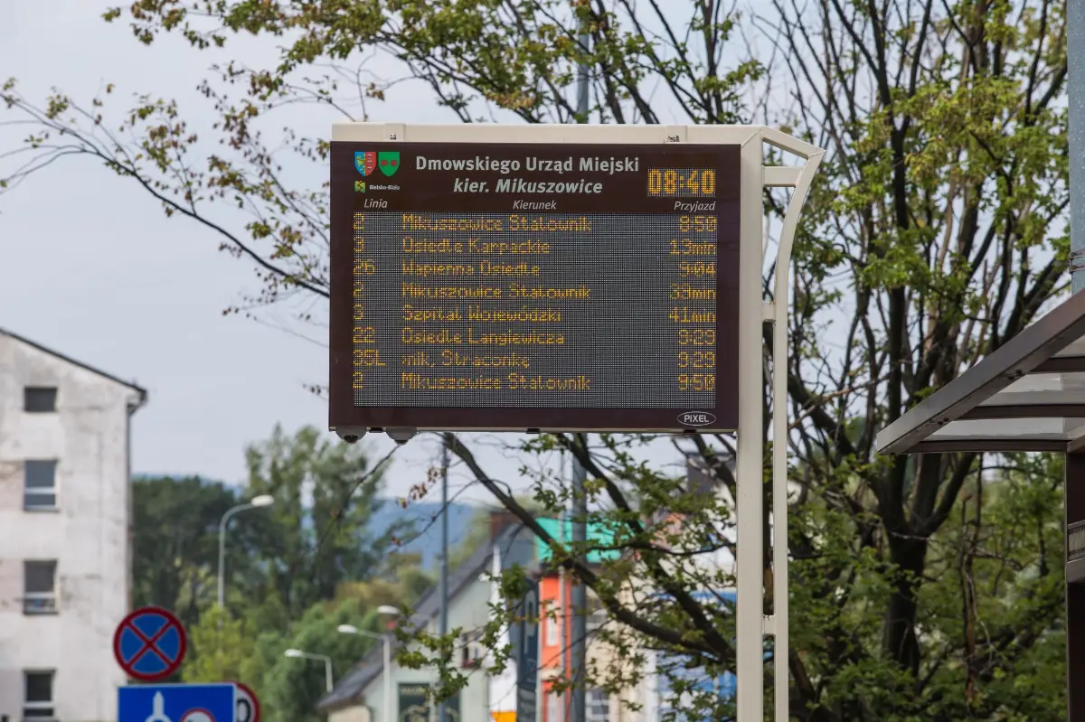 Nowe tablice ITS w Bielsku-Białej