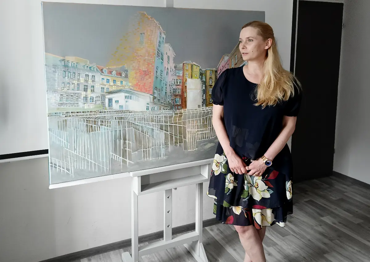 Wystawa obrazu Joanny Rzeźnik "Mostowa" w Galerii 1 Obraz z Historią