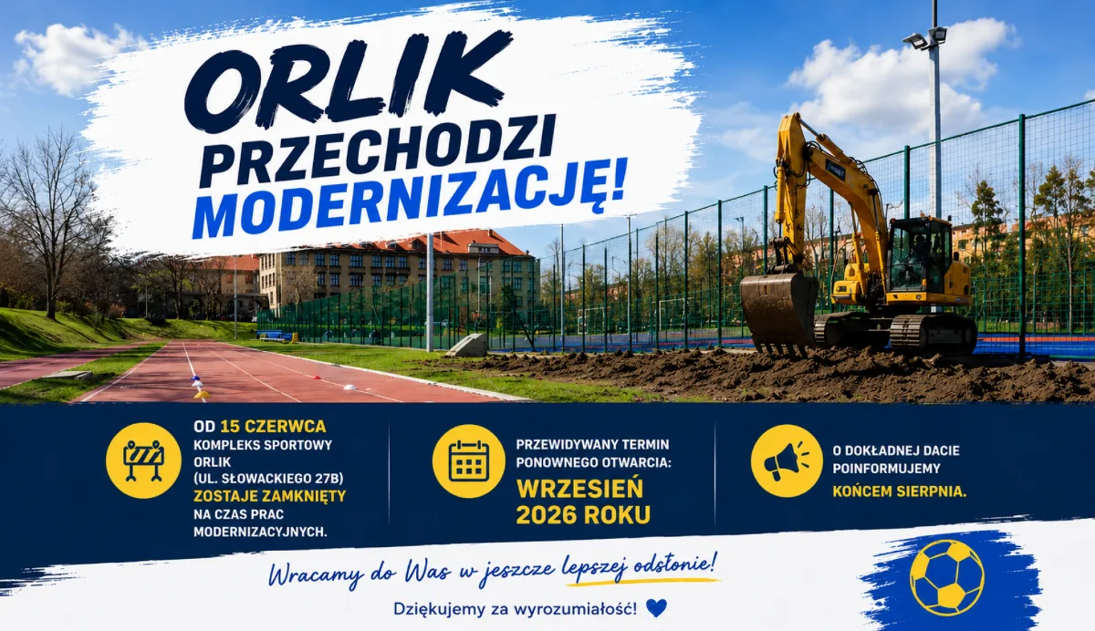 Czasowe zamknięcie Kompleksu Sportowego Orlik przy ul. Słowackiego