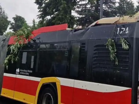Nadmierne opady deszczu i silny wiatr w powiecie bielskim