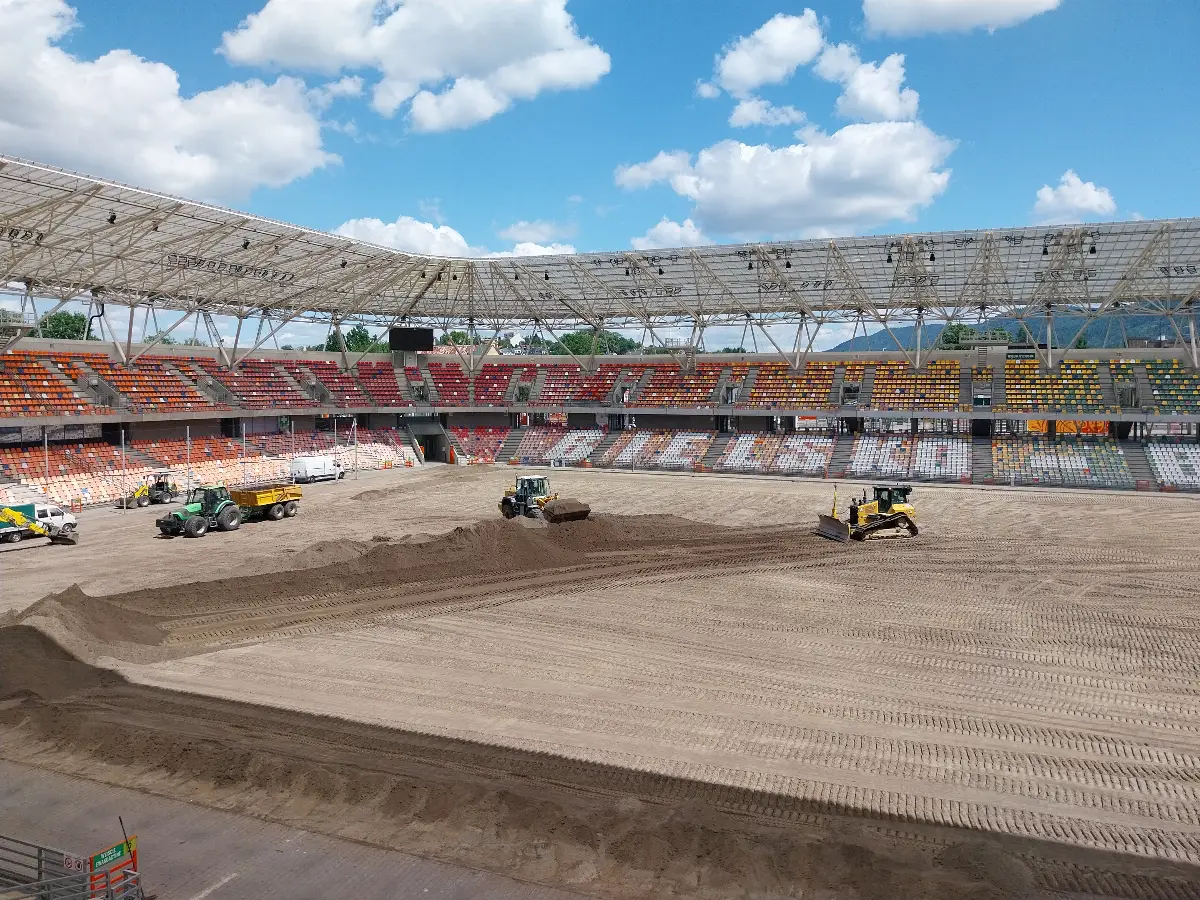 Intensyfikacja prac na Stadionie Miejskim w Bielsku-Białej