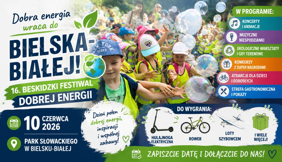 16. Beskidzki Festiwal Dobrej Energii w Bielsku-Białej już 10 czerwca