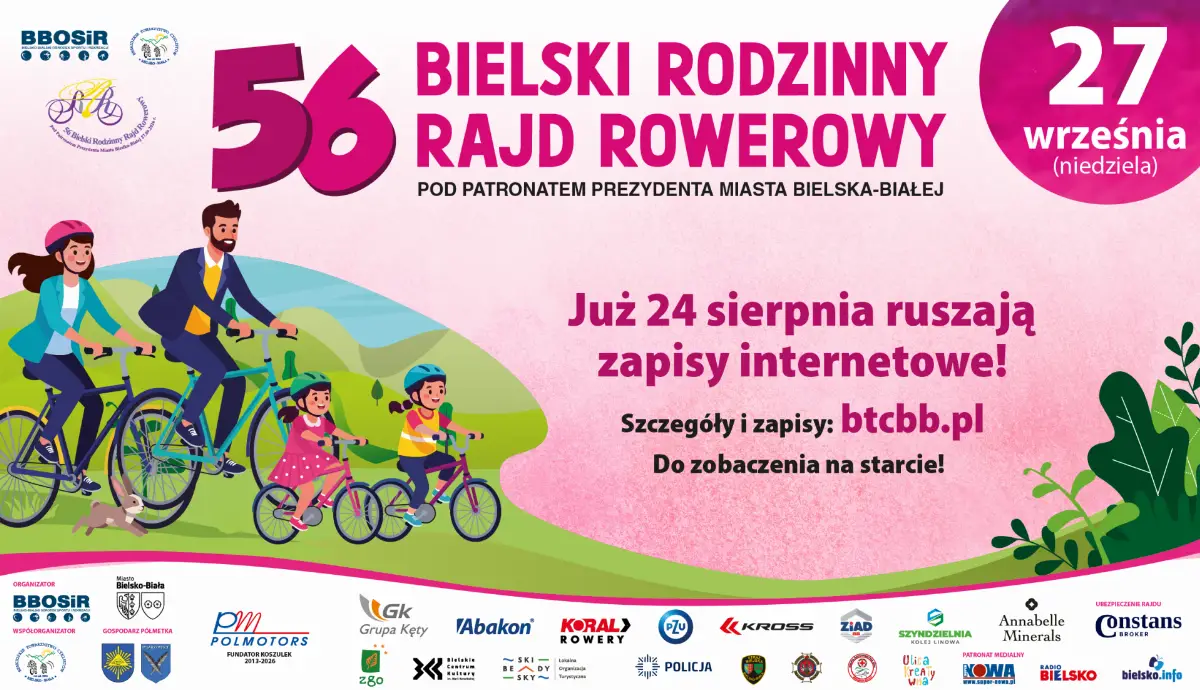 Rozpoczęły się zapisy na 56. Bielski Rodzinny Rajd Rowerowy